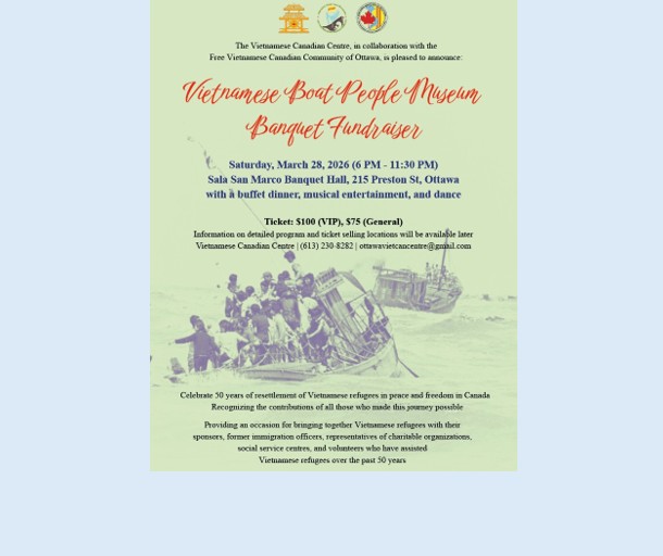 Vietnamese Boat People Museum Fundraising Banquet – March 28, 2026
